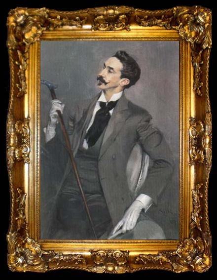 framed  Giovanni Bellini Le Comte Robert de Montesquiou (mk20), ta009-2